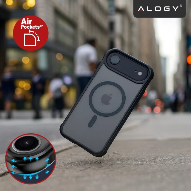 Alogy 3-in-1 Case Pack™ – Schwarze MagSafe Hybrid-Hülle mit 2 Displayschutzfolien aus gehärtetem Glas für Apple iPhone 17 Air