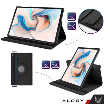Hülle für Lenovo Tab M10 Plus 10.6 2022 3gen 3gen TB128XU TB125FU Hülle 360 Drehbar Alogy Schwarz