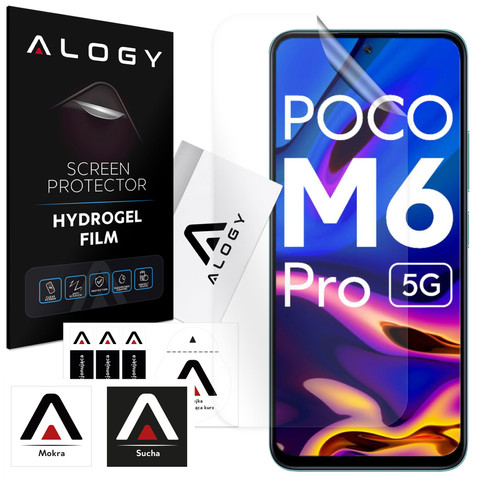 Hydrogelová fólie pro Xiaomi Poco M6 Pro, ochranná obrazovka telefonu, hydrogelová fólie Alogy