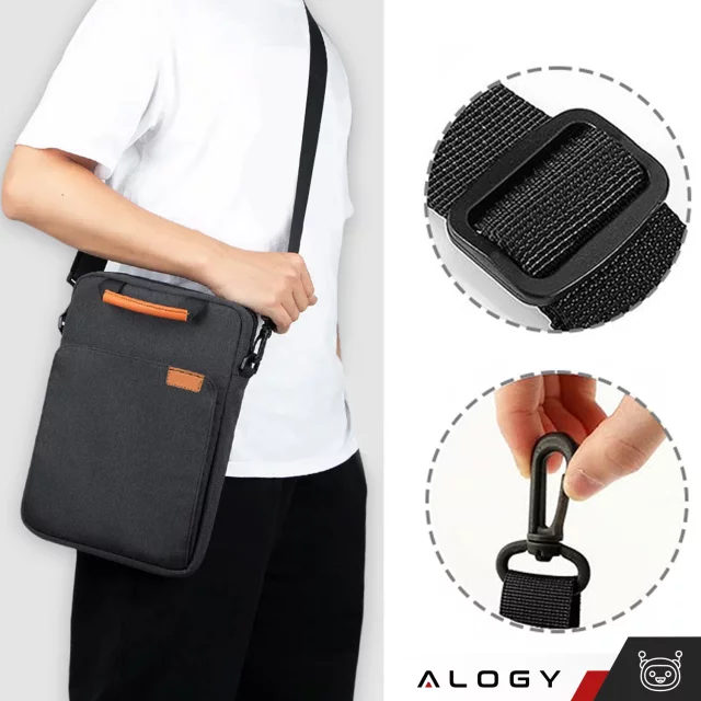 Laptop/ iPad Pro Air/ Tablet Bag 11-13 inch Men's Women's Unisex Shoulder Strap Case Cover Alogy Pouch Black
