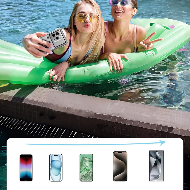 Wasserdichte IPX68 wasserdichte Hülle universell für Telefone bis zu 6,9 Zoll Hülle Wasserhülle Alogy Lanyard Schwarz