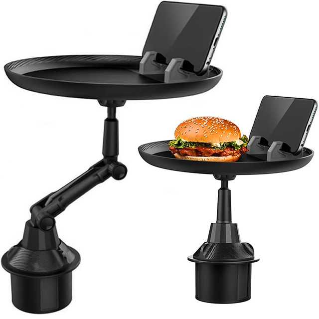 Travel car table tray tray phone holder car food Alogy Cup Holder Black