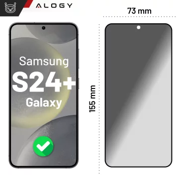 Szkło hartowane Prywatyzujące do Samsung Galaxy S24 Plus matowa ochrona na ekran Alogy Privacy Glass