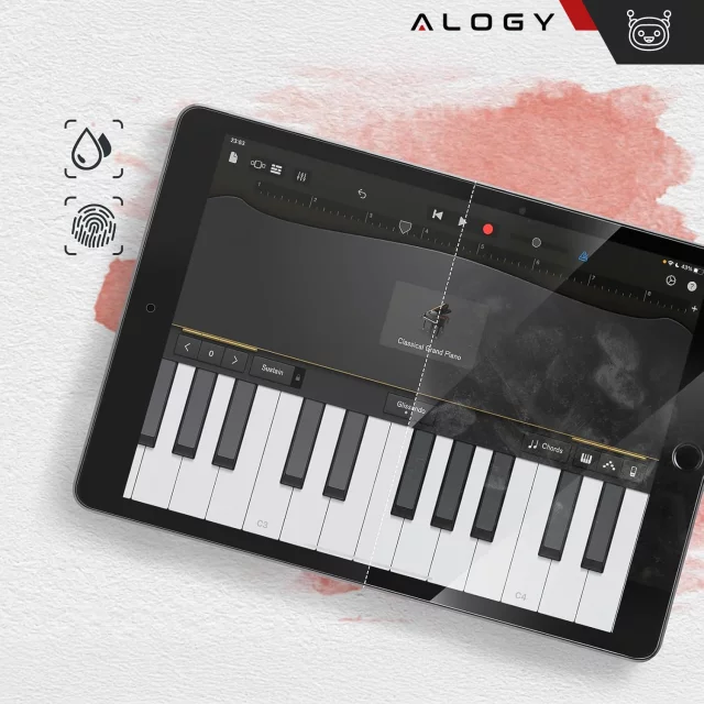 Matte Tempered Glass for Apple iPad 10.2 Gen. 7/8/9 Alogy Matte Paper-Like Screen Protector with Mounting Frame