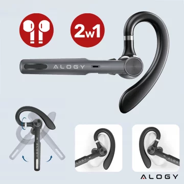 Bezdrátový headset pro hovory Bluetooth 4.0 do auta headset s displejem V8 Black