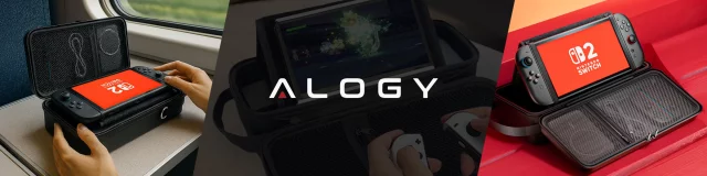 Ochranné pouzdro na Nintendo Switch 2 2025, velké tvrdé pouzdro z EVA, vodotěsné, lehké, s rukojeťmi, Alogy HardFoamBag™ - černé