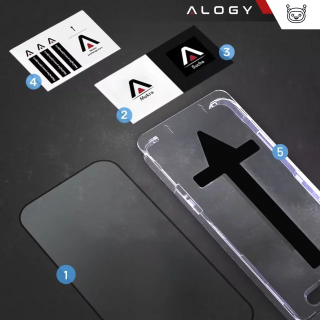 Gehärtetes Glas für Apple iPhone 16 Displayschutzfolie 9H Alogy Heavy Pro™️