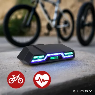 Zadní světlo na kolo na zadní část kola LED osvětlení zadní světlo červené hliníkové voděodolné IPX4 50lm Alogy