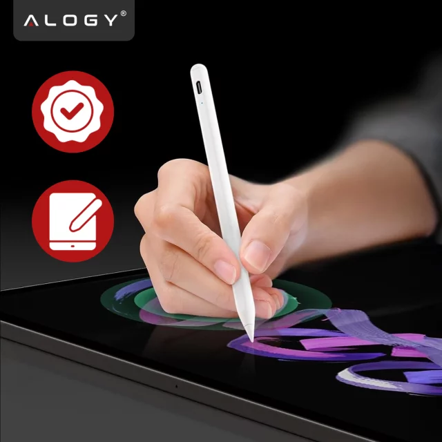 Rysik Alogy Stylus Pen Pencil dotykowy do ekranów telefonu tabletu do Apple iPad / iPhone Biały