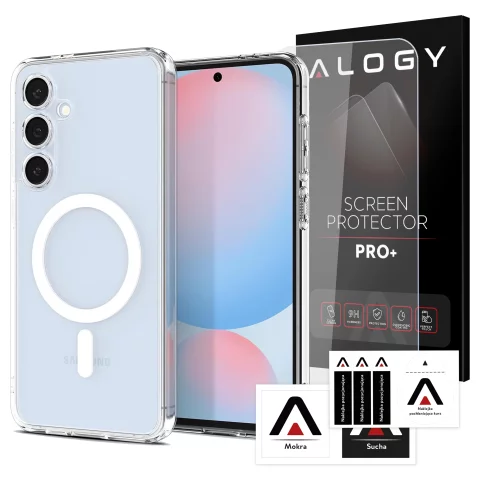 Hülle für Apple iPhone 16 Pro Max Alogy Anti-Shock Hybrid Case für MagSafe Transparent