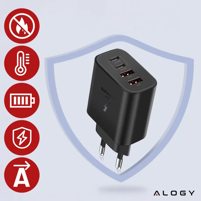 HUB splitter Alogy Adaptér pro počítačový notebook s USB-C na 3x USB-A 2.0 1x USB-A 3.0 šedý