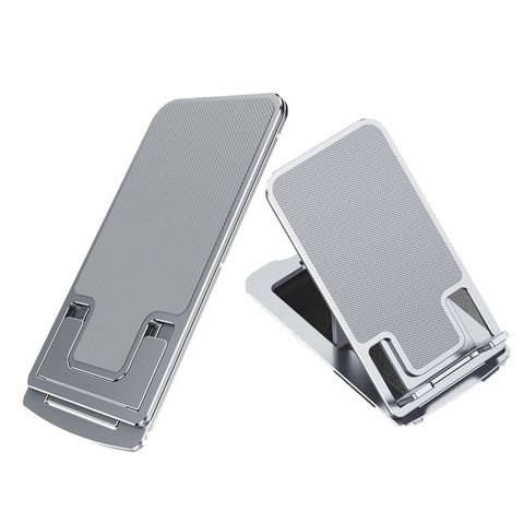 Alogy Adjustable Phone Stand Foldable Desk Stand Silver