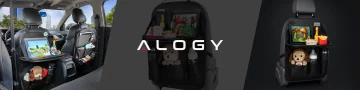 Organizér do auta, cestovní stolek, chránič autosedačky, zádová opěrka, sedák Alogy Black