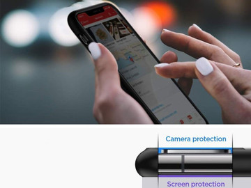 Spigen Ultra Hybrid Hülle für Apple iPhone 11 Aloga aus mattschwarzem Glas