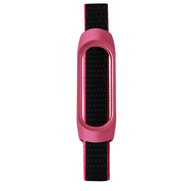 Pasek opaska Alogy nylon strap do Xiaomi Mi Band 5/ 6/ 6 NFC Czerwono-czarny