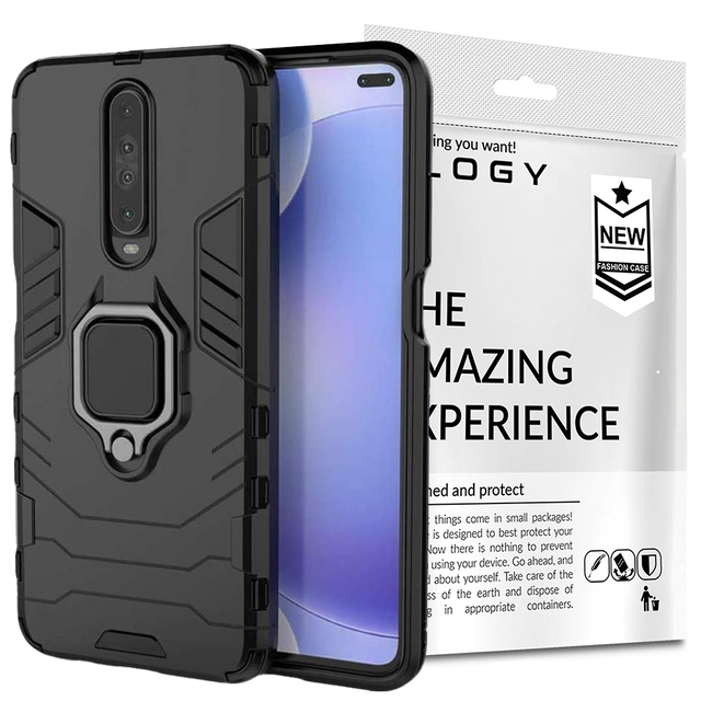 Alogy Stand Ring Armor case for Xiaomi Poco X2 black