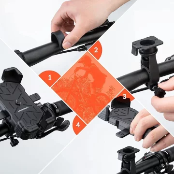 Rockbros 25210030001 Fahrradhalterung für Lenker mit 4,5–7,2 Zoll Durchmesser – Schwarz
