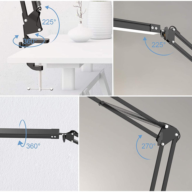 Alogy LED desk lamp Dreslarska USB with an adjustable long arm for the desk top Black