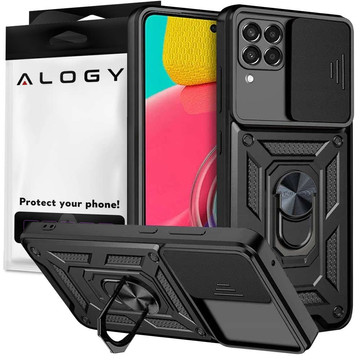 Alogy Camshield Stand Ring Camera Case for Samsung Galaxy M53 5G Black Glass