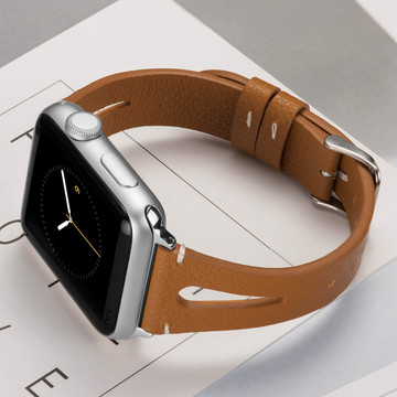 Kožený řemínek Alogický kožený řemínek pro Apple Watch 42/44/45 / 49 mm hnědý