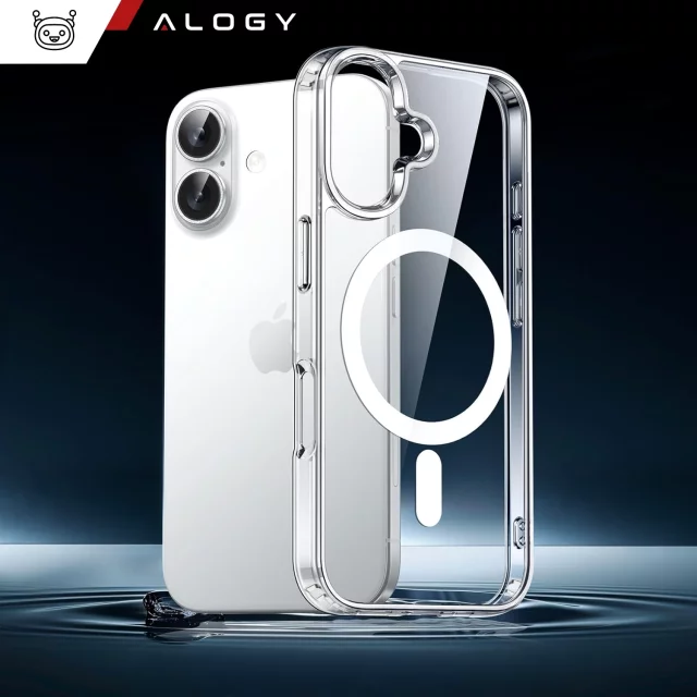 Pouzdro pro Apple iPhone 16 Alogy Anti-Shock Hybrid Case pro MagSafe Transparent