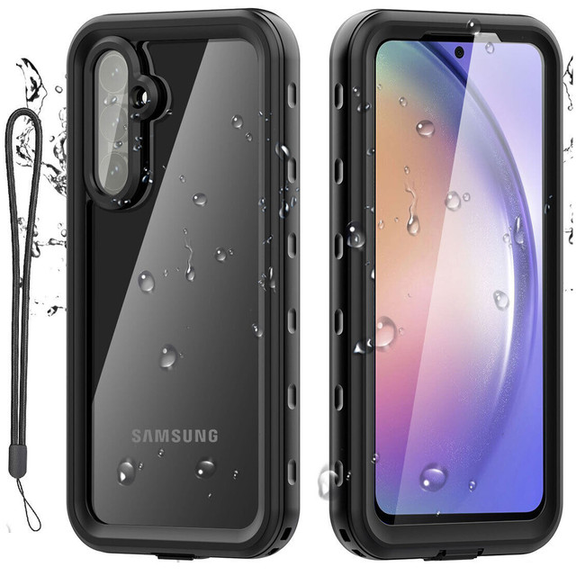 Case for Samsung Galaxy A35 5G Armored Waterproof IP68 360 Armor Case Built-in Glass Alogy Black