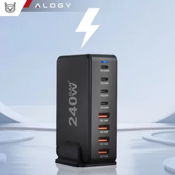 HUB splitter Alogy Adaptér pro počítačový notebook s USB-C na 3x USB-A 2.0 1x USB-A 3.0 šedý