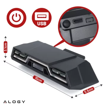 Alogy TrailFlash R6 rear bike light, LED tail light, 6 flashing modes, waterproof