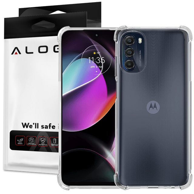 ShockProof Alogy Armor Case for Motorola Moto G 5G 2022 Clear Glass