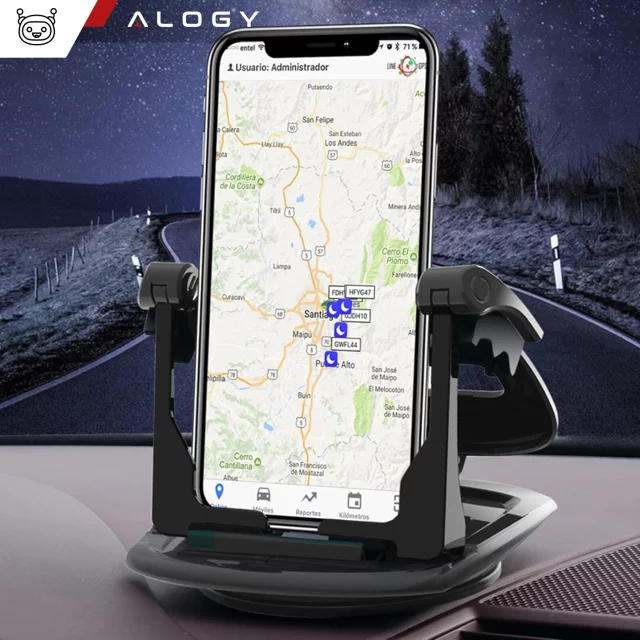 Car GPS Phone Holder Cockpit Car Dashboard Cars Rotatable 360 ​​Degrees for 6.5" Alogy Phone Black