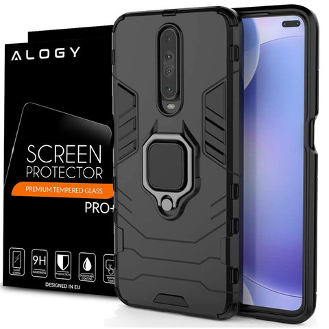 Pouzdro Alogy Stand Ring Armor pro Xiaomi Poco X2 black Glass