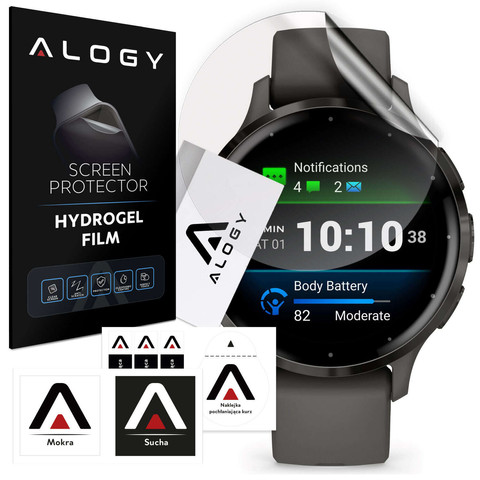 2x Alogy Hydrogel Hydrogel Protective Film for Smartwatch for Garmin Venu 3s 41mm