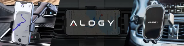 Car phone holder, window, grille, cockpit, dashboard, car, car, for 7" phone Alogy 3in1 Black