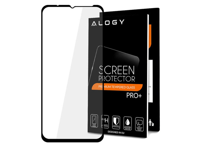 Szkło Alogy Full Glue case friendly do Samsung Galaxy A12 2020/2021 Czarne
