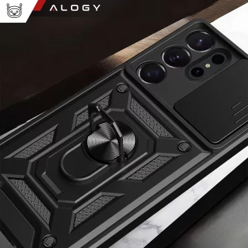 Case for Apple iPhone 16 armored Slide Case Ring camera protection housing Camshield Alogy black