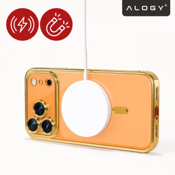 Etui z MagSafe do Apple iPhone 17 Pro – obudowa glamour z ochroną obiektywu, eleganckie i odporne na zarysowania – Alogy LuxuryRing™ Glamour Case Gold