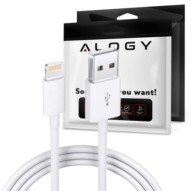 100cm Alogy kabel USB to Lightning White kabel
