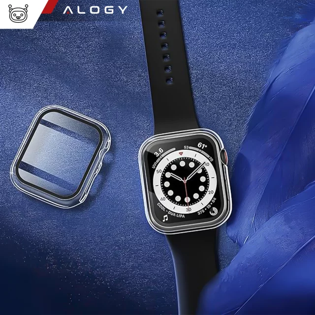Obudowa ochronna z szkłem Alogy Protector Case 2w1 nakładka etui do Apple Watch 10 42mm Przezroczysta