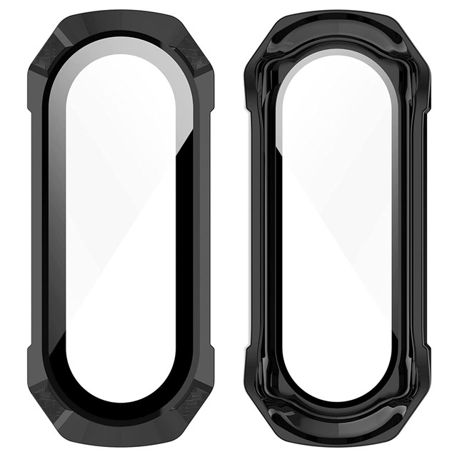 Etui ochronne 2w1 nakładka wbudowane szkło do Xiaomi Mi Band 7 / 7 NFC Alogy Classic Case Czarne