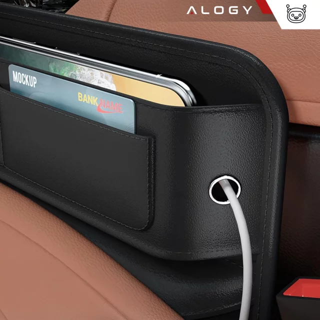 Organizér do auta do auta mezi sedadla Alogy Car Front Seat Storage Box černá