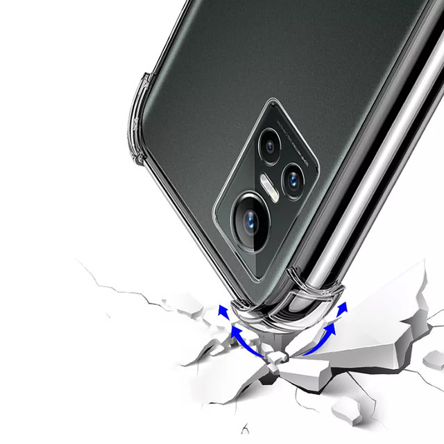 ShockProof Alogy Silicone Armor Case für Realme GT Neo 3 Global Transparent