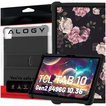 Pouzdro pro TCL TAB 10 Gen2 8496G 10,36" 10,4 Kryt na tablet Silikonový stojan Alogy Pouzdro černé
