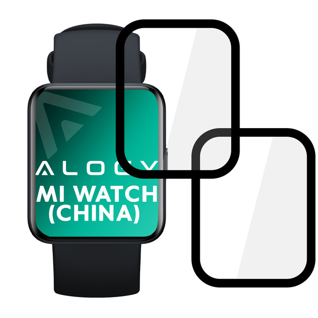 2x Alogy Full Glue 3D flexibilní sklo pro Xiaomi Mi Watch (Čínská verze) černé