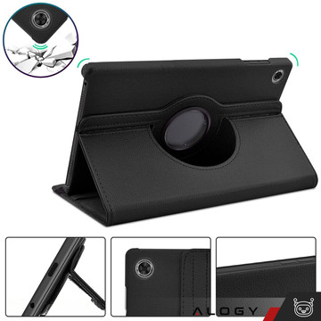 Hülle für Lenovo Tab M10 Plus 10.6 2022 3gen 3gen TB128XU TB125FU Hülle 360 Drehbar Alogy Schwarz