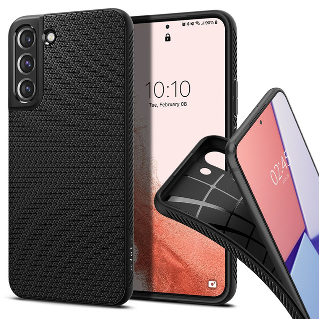 Pouzdro Spigen Liquid Air pro Samsung Galaxy S22 Matte Black