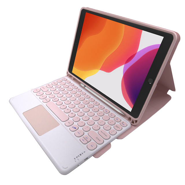 Alogy Bluetooth Keyboard Pencil Magnetic Case for Apple iPad 10.2 2019/2020/2021 7/8/9Gen Pink