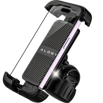 Fahrrad-Telefonhalter 4,7–6,8 Zoll für Telefon, Fahrradlenker für Fahrrad, Motorrad, verstellbar, Alogy Sport, Schwarz