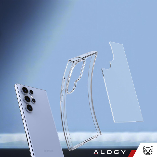 Case for Samsung Galaxy S24 Ultra Back Cover Hybrid Clear Case Alogy Transparent Glass