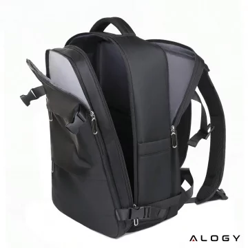 Alogy Unisex Schwarz Herren Damen Reise-Laptop-Rucksack für Koffer Gepäck für Flugzeug Arbeit Schule 45x30x20cm