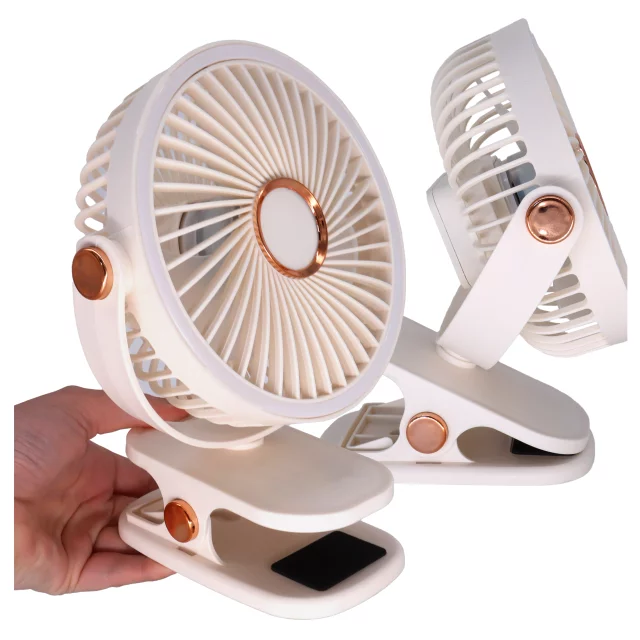 Ventilátor Větrník Větrník Přenosný klip Alogy Stolní dětský kočárek Akumulátorový bílý